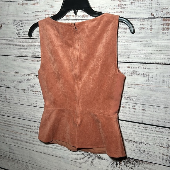 BCBG MaxAzria Cladiana Suede Peplum Top - Picture 12 of 16